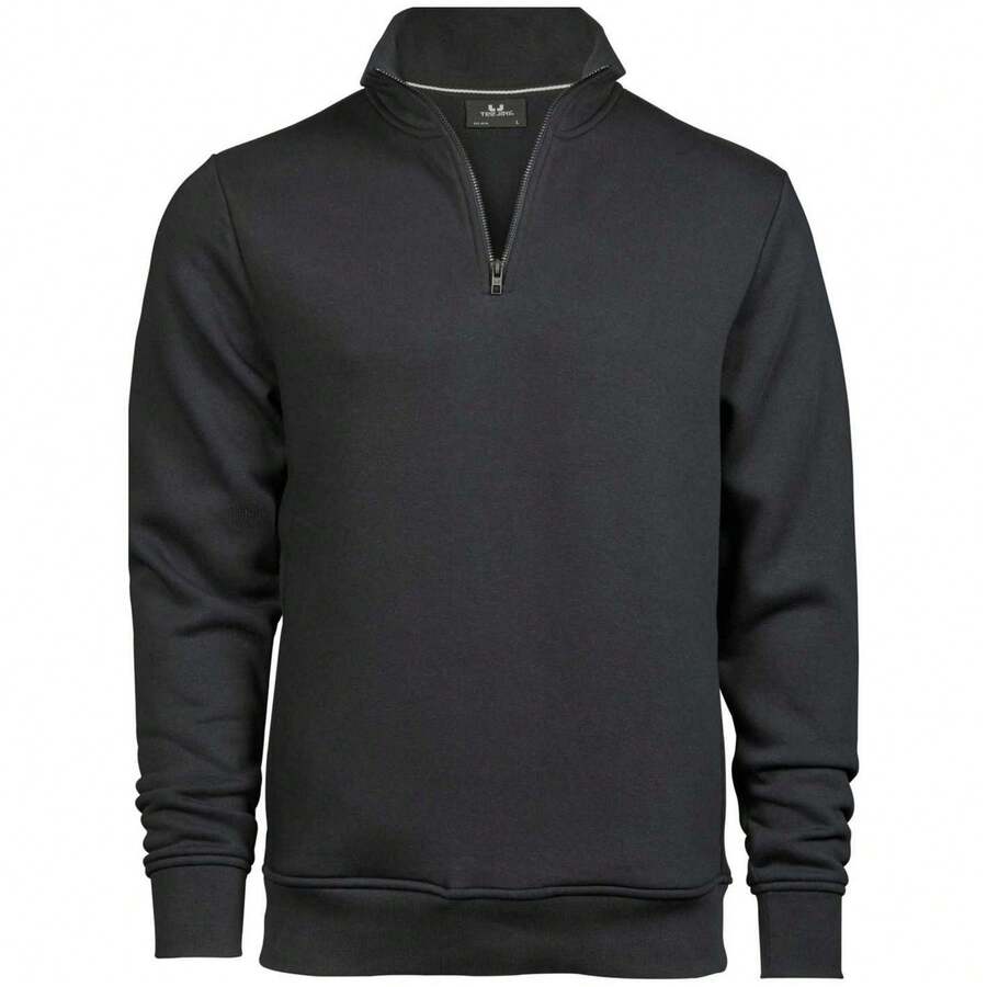 Tee Jays Mens Half Zip Jumper (Grey Melange) - Grey - View 1