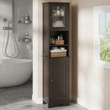 Storage Cabinet Bathroom Storage Cabinet With Adjustable Shelves, 2 Doors For Bathroom, Kitchen, Living Room, White