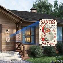 Vintage Santa Claus Special Hot Cocoa Metal Tin Sign - Festive Decoration With Holiday-Themed Illustrations, Wall Hanging, Multi-Purpose Home Decor, Decoration | Vintage | Tin Wall Sign, Indoor Decorations