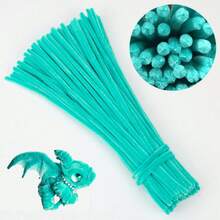 蓝白管道清洁花套装，升级版DIY工艺套装，适合母亲节、毕业典礼、情人节及节日礼物，工艺毛线芯套装，蓝白管道清洁花套装 - 藍白色 - 查看 17