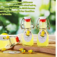 5/3/2/1pc/2oz Oscillating Top Glass Juice Bottle Set - Mini Glass Bottles With Oscillating Top LIDS, Suitable For Homemade Beverages, Extracts, Candies, Handicrafts And Party Decorations, Reusable Filling, Travel Accessories