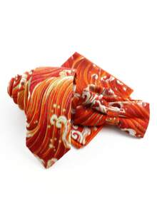 3 piezas Corbata de ola azul para hombre, combo de corbata de ola roja, de moda y de alta gama