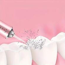 4 In 1 Water Flosser For Teeth, Cordless Oral Irrigator With Mode 3 Jet Tips,800mAh, For Home Travel, For Men And Women Daily Teeth Care, Ideal For Gift Father's Day Gift Father's Day Gift - Pink - View 6