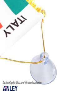 Anley 4 X 6 Inch American Fringy Window Hanging Flag - Mini Flag Banner &Amp; Car Rearview Mirror Décor - Fringed &Amp; Double Sided - US National Hanging Flag With Suction Cup