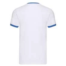 Fruit of the Loom Mens Ringer TShirt (White/Royal Blue) - 藍色 - 查看 2