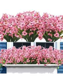 1/3/100pcs Artificial Flowers Are Used For Table Decoration, Office And Farmhouse Wedding Kitchen Home Decoration, Wedding Floral Center Flower Arrangement, Restaurant, Bedroom Decoration, Valentine's Day Gifts, Outdoor Garden Decoration, Spring Decoration - Pink - View 7