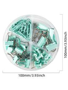 1 Set multifunktionale Büroklammer-Sortiment - gemischte Farben Büroklammern, Clips mit langem Schwanz, Reißzwecken & Schmetterlingsclips Büroorganizer-Set mit kreativem Design, ideal für Schulmaterial, Studien-Accessoires, Schreibtischorganisation, Homeoffice und Weihnachtsgeschenkset