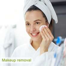 300/100/50 piezas Almohadillas desmaquillantes redondas, suaves, adecuadas para rostro, ojos, cuidado de la piel y desmaquillaje