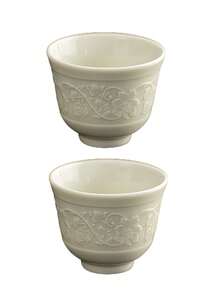 1/2pcs Embossed Ceramic Tea Cup, Household Guest Tea Cup, Kung Fu Tea Cup, Black Tea Cup, Master Cup, Water Cup, Italian Coffee Cup, Gift Cup - Multicolor - View 12