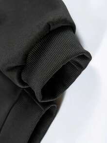 Men's Two-Piece Suit, Casual Round Neck Long-Sleeved Hooded Sweatshirt And Sweatpants Set, Suitable For Winter And Autumn, Sportswear Set, Pattern, Sweater Hoodie, Sweatshirt, Halloween, Jogging Pants, Pants, Hoodie, Sweatpants, Jogging Pants - 深灰色 - 查看 4