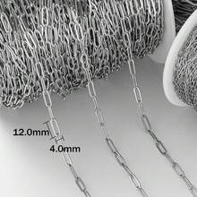 2meter 18K Gold PVD Plated Stainless Steel Paperclip Chains Oval Link Bulk For DIY Adjustable Necklace Bracelet Jewelry Craft Making 1.5/2.2/2.5/3.0/3.5/4.0mm Width - Chain - View 10