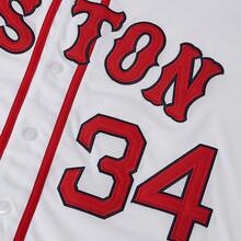 ST John's Shamrocks Camiseta de béisbol # 34 blanca de SANTO DOMINGO Big Papi, de tela elástica - bordado delicado, estilo deportivo retro, elegante, casual, con hebilla frontal suelta, adecuada para béisbol y actividades temáticas casuales