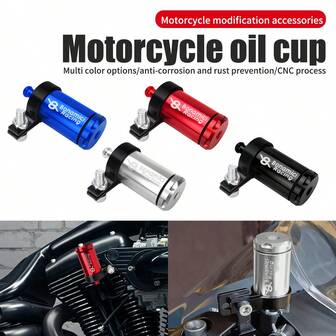 1pc Motorcycle Aluminum Alloy Oil Cup Upper Pump Hydraulic Brake Oil Tank Oil Filter Cup Gasoline Filter Motorcycle Modification Accessories