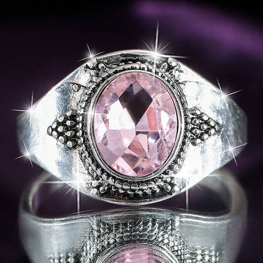 1 pieza Anillo minimalista elegante para mujer, bellamente diseñado con halo chapado en oro de 14k, incrustado con circonita cúbica sintética roja brillante, adecuado para uso diario y como regalo, regalo perfecto para el Día de San Valentín