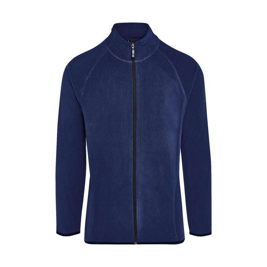 SIGNATURE Mens Zip Microfleece Tagless Jacket (Navy) - Navy Blue - View 1