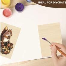 10 piezas/5 piezas Tableros en blanco para manualidades - 12 X 8 pulgadas - 1.5 mm de grosor de madera contrachapada, superficie lisa - Tableros de madera rectangulares sin terminar para corte láser, pirografía, modelos arquitectónicos, teñido