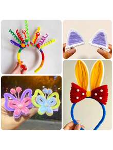 200pcs Colorful Craft Pipe Cleaners, 20 Vibrant Colors Suitable For DIY Handcraft, Children's Craft Projects, Classroom Activities And Creative Decorations (Random Colors) - Multicolor - View 8