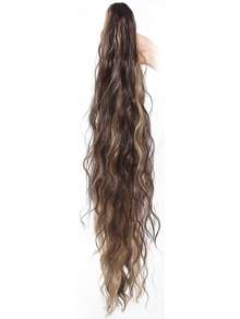 Extensión de cola de caballo de 26 pulgadas de largo de fibra sintética resistente al calor, adecuada para que las mujeres la usen en fiestas y uso diario.