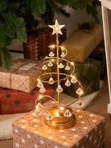 1 Artificial Christmas Tree Light Set, With Stars On The Top And Powered By Batteries (Battery Not Included) - Suitable For Holiday Room Decoration, Birthday Parties And Gift Giving, Christmas Decorations Christmas Decoration XMAS Decor Christmas Tree Gift Decor Thanksgiving Wedding Home Decor Home Decor Fall Decor Autumn Decor Birthday Decorations For Gifts Party Supplies Indoor Outdoor Garden Holiday Festival Decor Halloween Decor Wall Decor Halloween Ornaments