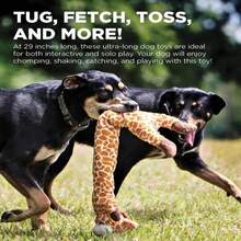 Outward Hound Longidues Giraffe Plush &Amp; Squeaky Dog Tug Toy - MàuC - Xem 5