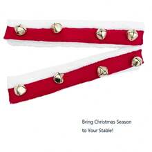 Suministros navideños para caballos: Sombrero con cuernos de reno navideños, envoltorios para patas de caballo navideños, cubiertas de campanas de brida navideñas, campanas de trineo navideñas, conjunto de suministros ecuestres navideños