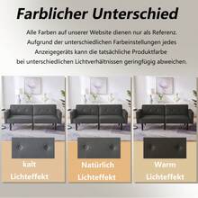 [Multifunctional Verstellbare Sofabett] 2-In-1-Sofabett, Zweisitzer-Sofa, Unabhängig Verstellbare Doppelrückenlehnen, Mit Schlaffunktion, Baumwoll-Leinen-Stoff, Hochdichter Schaumstoff - Antique Black + Foam + 2 Seat - View 5