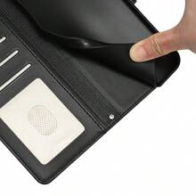 ZZXX Funda de cuero artificial de alta calidad con ranura para tarjetas, bloqueo RFID, soporte, correa de mano y cierre magnético, compatible con iPhone Air 17 Pro Max 16e 15 Plus 14 13 Mini 12 11 XS XR 8 7 SE2, Galaxy, Pixel 9 Pro XL 9a 8a 7a 6a, Redmi Poco F7 Ultra X7 F6 X