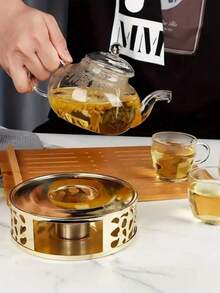 Réchaud à thé en acier inoxydable, chauffe-thé, réchaud de bureau isolé, réchaud chauffant, chauffe-thé à bougie, machine à thé d'extérieur, matériau épaissi robuste et durable, conduction de chaleur uniforme, conception compacte, facile à transporter, convient pour faire du thé, réchauffer le thé, chauffer le café, réchauffer les aliments, réchauffer le lait, simple et beau, surface ronde et lisse, conception de ventilation, scénarios d'utilisation illimités