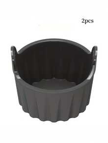 2/4 paquetes de moldes para hornear, tazas para pasteles, aptos para microondas, freidora de aire, horno, bandeja de hornear de silicona para muffins, pudín, huevos y magdalenas, moldes de silicona para muffins para freidora de aire (color aleatorio)