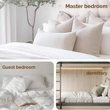 Standard Pillows For Sleeping - Bed Pillows Set Of 4 - Luxury Hotel Quality Down Alternative Pillows For Back And Side Sleeper, Soft And Supportive Gusseted Pillow, 20x26 - 黑與白 - 查看 3