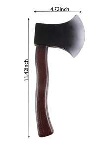 1 件泡沫斧，有趣的万圣节服装派对魔术道具泡沫斧刀武器玩具，派对道具，舞台表演道具，摄影道具 - 棕色 - 查看 2