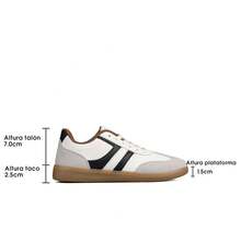 WEIDE Zapatos para mujer versátiles, tenis de mujer casuales retro para uso diario con suela resistente y estilo cómodo - Negro - Ver 6