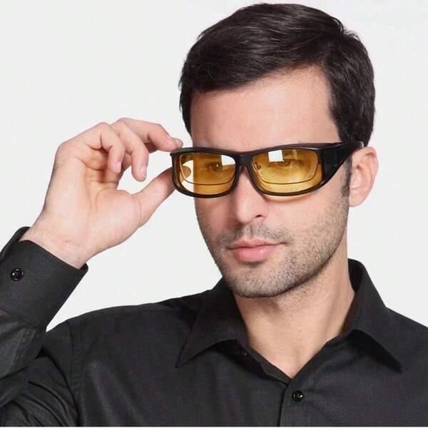 Gafas polarizadas para conducir de noche, antirreflejo y con visión HD - Aptas para usar sobre gafas de sol para hombres y mujeres en deportes al aire libre