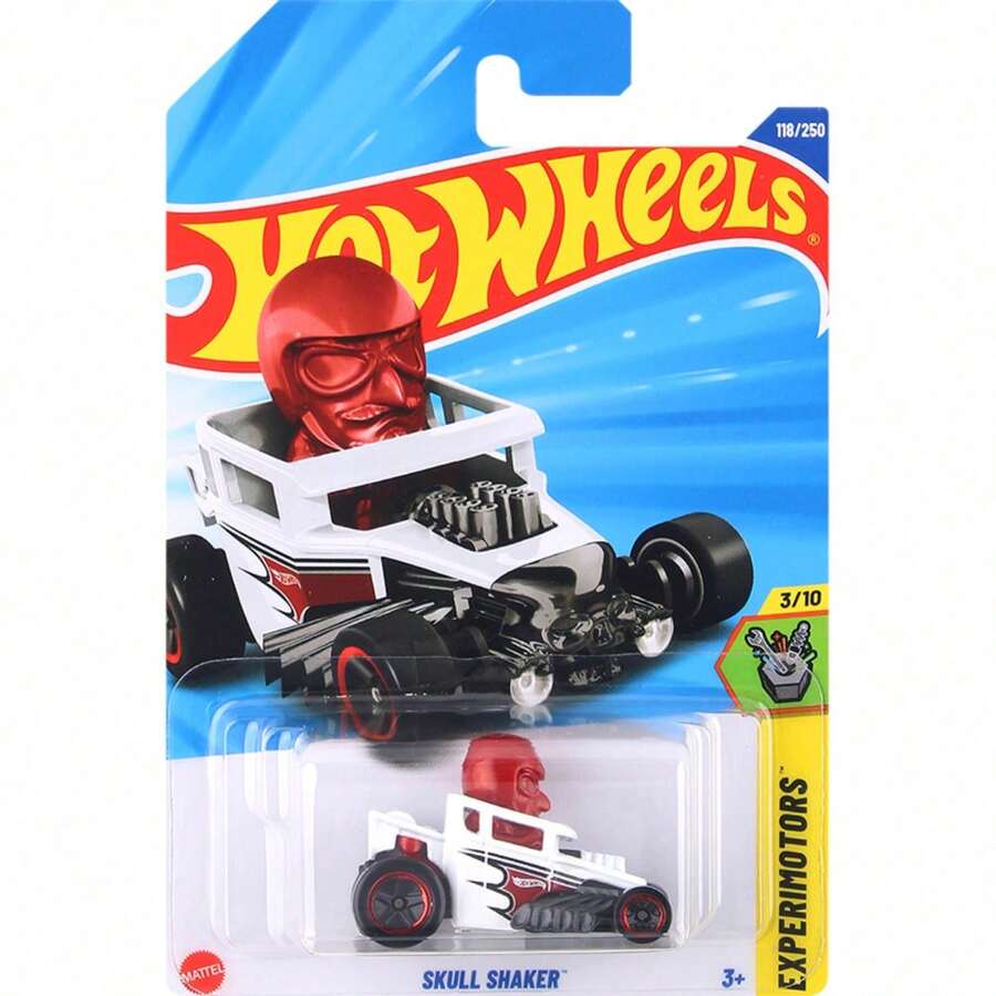Mattel 2025年新款风火轮25P系列1/64比例合金压铸微型赛车模型，儿童玩具车礼物 - [25P]118-搖滾骷髏車 - 查看 1