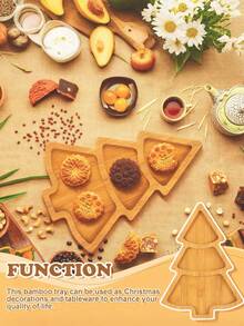 1 tavă de servire pentru brad de Crăciun, platou din lemn pentru aperitive pentru petrecere, placă creativă pentru gustări, brânză, fructe și nuci, piesă centrală pentru divertisment de sărbători