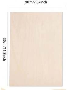 10 piezas/5 piezas Tableros en blanco para manualidades - 12 X 8 pulgadas - 1.5 mm de grosor de madera contrachapada, superficie lisa - Tableros de madera rectangulares sin terminar para corte láser, pirografía, modelos arquitectónicos, teñido