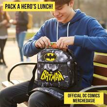Warner Bros 3pcs/Set WB Batman Backpack Set, Casual Backpack, Collegiate Style Fashion Student Backpack, Printed Large Capacity Outdoor Backpack, Cute Cartoon Backpack, Back To School, Halloween, Christmas Gift - Multicolor - View 8