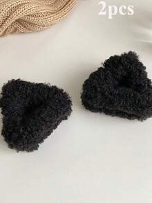 2pcs Soft Plush Cat Ears With Small Paws And A Cute Princess Hairstyle With Fluffy Hair Accessories Winter Claw Clips Elegant Hair Clips Fashion Hair Clutch