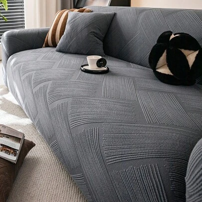 1 件纯色弹力沙发套，简约设计，宠物友好，防滑防脏防刮，适合所有季节，可机洗，适用于客厅卧室办公室单人/2/3/4 座沙发