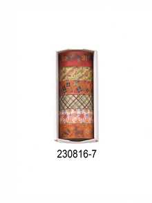 6捲/盒聖誕主題和紙膠帶套裝，創意聖誕禮物聖誕裝飾材料膠帶捲，DIY手工藝品、包裝禮物、剪貼簿用品、日記、計劃書、裝飾和紙膠帶小巧攜帶