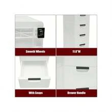 ZhdnBhnos 5 Drawers-7.87"W Multicolor/5 Drawers-11.81"W Multicolor/5 Drawers-11.81"W Colorful/15.8"D X 7.9"W X 33.1"H (5 Drawers) White/5 Drawers-11.81"W White Colorful Plastic Drawers Shelf, Storage Cabinet With  Drawers, Tall Dresser Organizer For Bedroom Furniture, Vertical Clothes Storage Tower, Small Chest Closet - 5 Drawers-11.81"W White - View 3