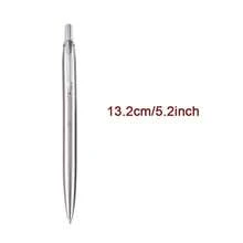 1. Caneta esferográfica prateada minimalista - Design portátil e escrita suave/Perfeita para estudantes e profissionais de negócios/Ferramenta de escrita essencial para escritórios e escolas elegantes/Recarga substituível