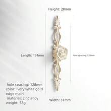 1 Piece Zinc Alloy Wardrobe Drawer Handle, Cabinet Knob, American Retro Furniture Door Handle, Kitchen Handle, Dressing Table, Children's Room Drawer Handle, Furniture Hardware Accessories