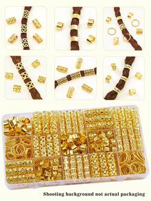 70个复古镂空金属发夹，发爪，发卡，发饰，适用于编发，爪子，夹子，发卡，夏季，头部饰品，发夹 - 金色 - 查看 4