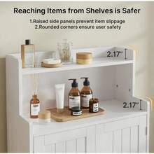 Bathroom Storage Cabinet With 2 Doors &Adjustable Shelves For Bathroom, Kitchen, Living Room