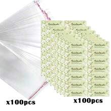 巧克力棒包装纸、糖果棒包装纸、100 件自粘蜡熔袋包装，含 100 张贴纸