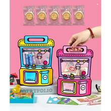 Set de 10 pungi cadou portabile pentru gustări, pungă de bomboane în formă de rucsac cu imprimeu de desene animate și fereastră transparentă, ideală pentru cadouri de petrecere și ambalaje pentru ocazii speciale, cum ar fi Paște, Ziua Îndrăgostiților, nunți și zile de naștere