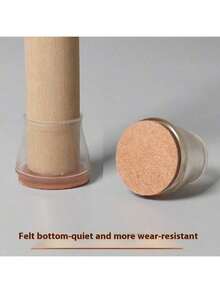 8/16/24pcs Furniture Chair Leg Pads, Noise Dampening Anti-Scratch Table & Chair Feet Covers, Felt Protector Pads, Slightly Smaller Size Recommended To Measure Actual Chair Leg Dimensions