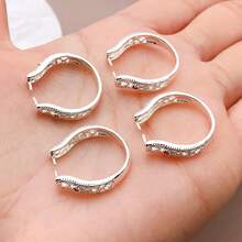 1/3/5 piezas Anillos en blanco chapados en oro de 18K con base ajustable y circonita para hacer joyas y manualidades DIY