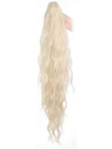 Extensión de cola de caballo de 26 pulgadas de largo de fibra sintética resistente al calor, adecuada para que las mujeres la usen en fiestas y uso diario.